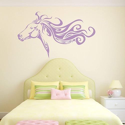Miniatura 8 de Personalized Name Horse Head Vinyl Wall Decal for Girls or Boys Bedroom  Custom Art Decoration Sticker for Home, Office, Cabin, Stable  Pink, Blue,