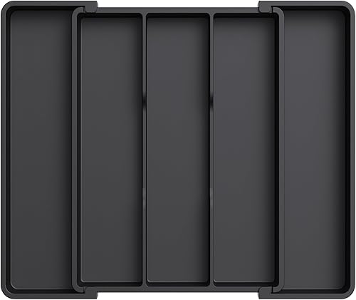 Lifewit Organizador de utensilios para cajones de cocina, bandeja de utensilios de cocina expandible, soporte ajustable para cubiertos, espátula de