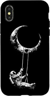 iPhone X/XS Astronaut Moon Swing Creative Design .png Case