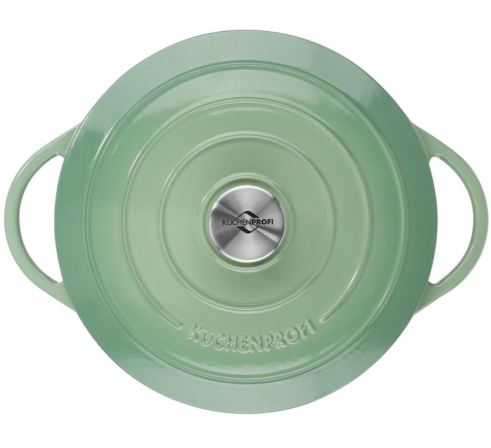 Küchenprofi Provence - Olla ovalada (31 cm, hierro fundido, 31 cm), color rojo
