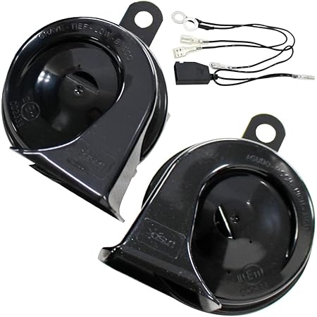 Amazon 分岐配線付 レクサスサウンドホーン スズキ用 シングルホーンからダブルホーンに交換 12v クラクション 110ｄb 高音 低音セット ホーン 車 バイク