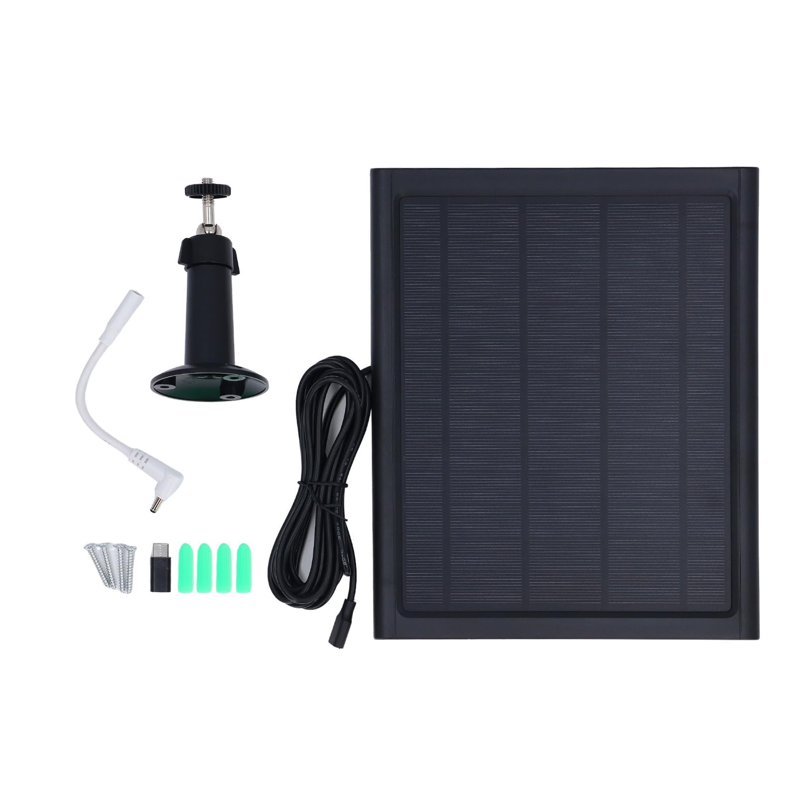 Panneau solaire caméra de sécurité 6W IP66 avec ports USB-C et Micro USB CSP6W-T-B