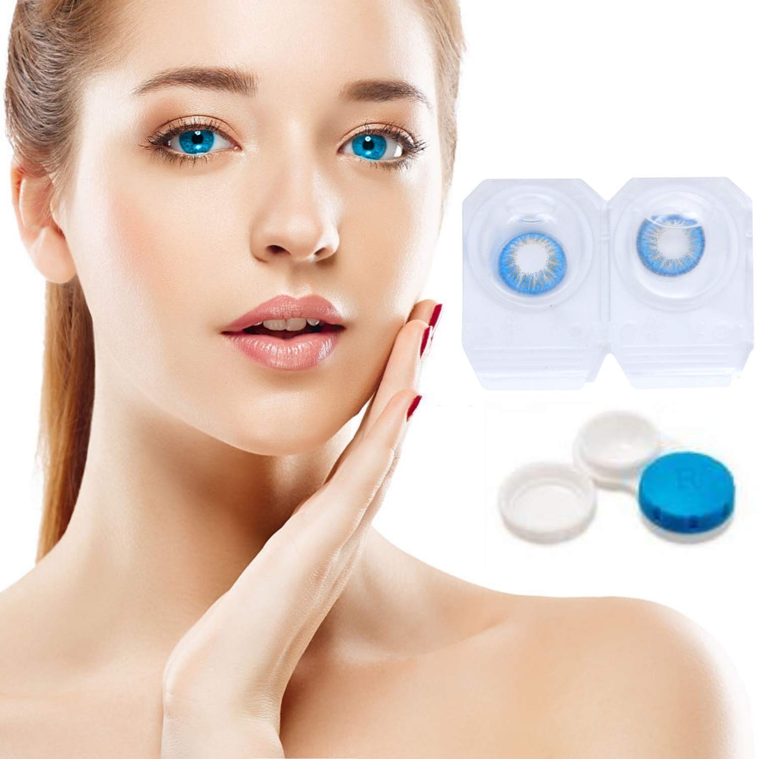 Glance Gallaxy Monthly Colored Sky Blue Contact Lenses for Eye Men and Women with 1 Lens Storage Box (B08KT31RJJ) Amazon Price History, Amazon Price Tracker