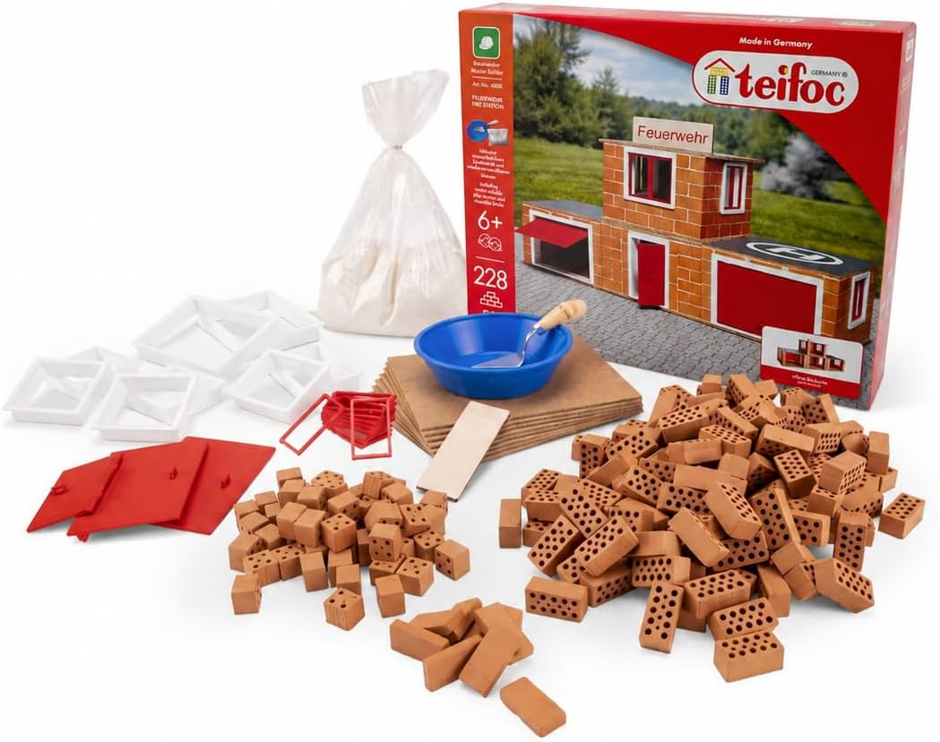 Germany 4800 Stone Blocks Fire Station, Multi Colour, Department