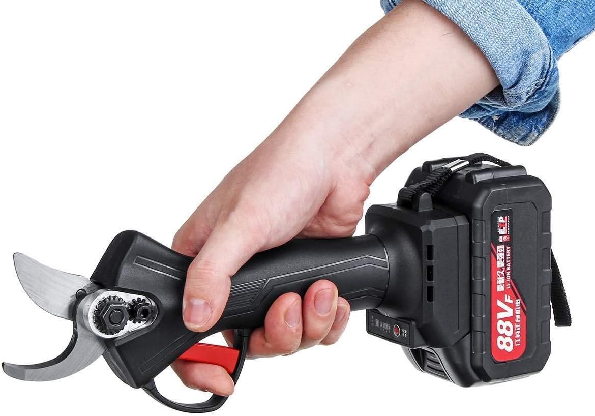 Professional Electric Pruning Shears 88V Cordless Pruner 18000mAh Electric Pruning Shear with 2 Lithium-ion Battery Branch Cutter Garden Fruit Tree Pr