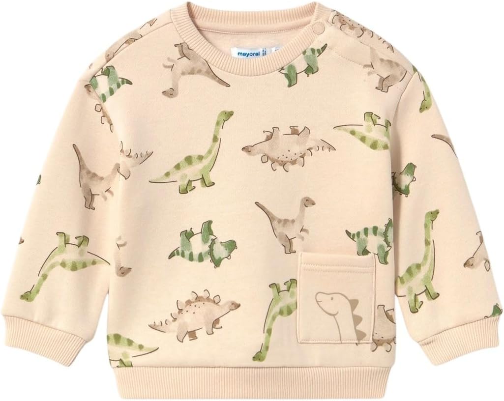 Mayoral Patterned Pullover for Baby-Boys Light Taup