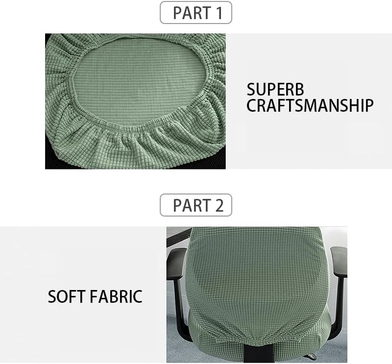 Plaid Computer Office Chair Cover Stretch Split Desk Rotating Chair Slipcovers Office Chair Slipcover Computer Chair Seat Cover with Backrest Cover Desk Chair Protective Cover,C 4pcs