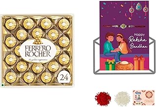 Vending India X Ferrero rocher T24- Rakhi Gift Combo with Roli, Chawal Chandan Mishri | Rakhi greeting Card Design 5
