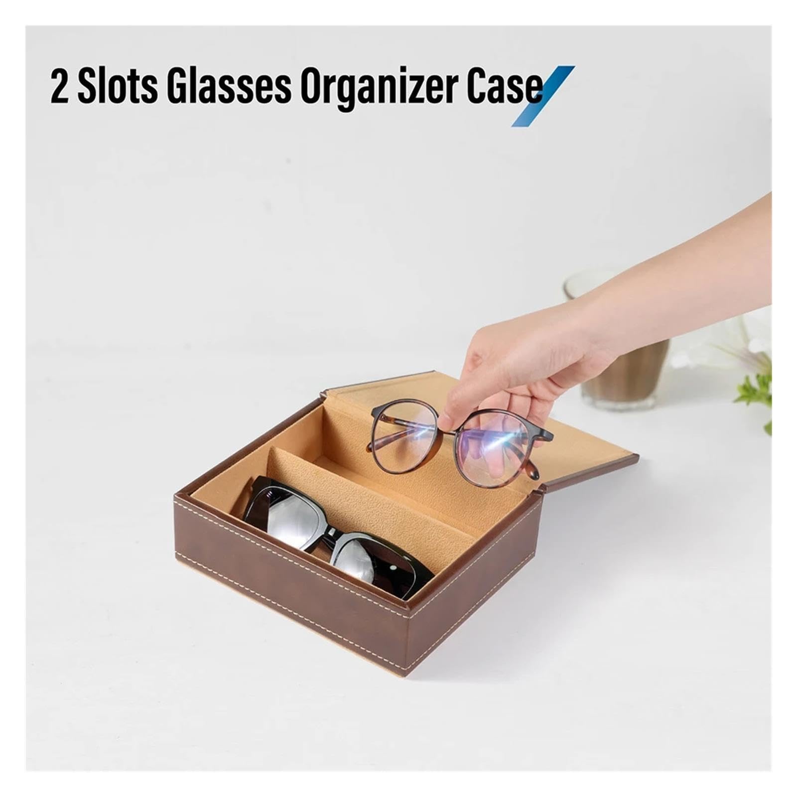 Sonnenbrillen Organizer mit Deckel Aufbewahrungskoffer for Sonnenbrillen
