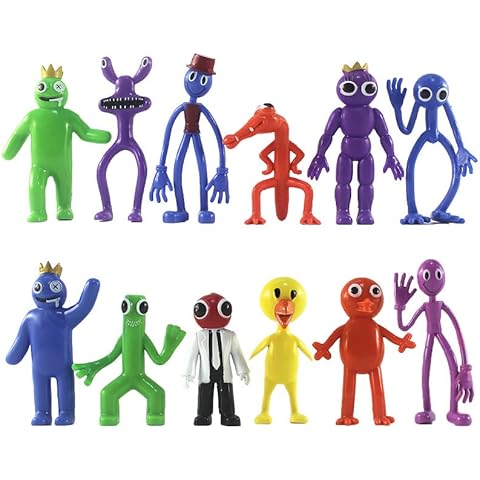 Rainbow Friends Figure Anime Figure ,PVC Popular Game Blue Green Yellow Action Figures Statue Collection Model 8cm-11cm,for Halloween and Game fans Cover