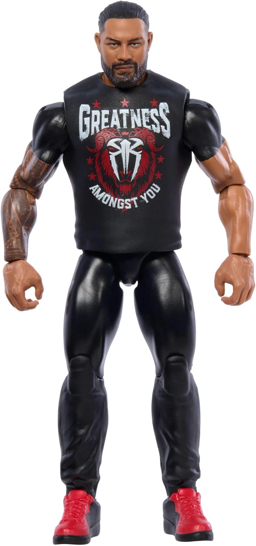 Mattel WWE Roman Reigns Action Figure, Main Event Series #151 6-inch Collectible with 10 Articulation Points & Life-Like Look, JCV27