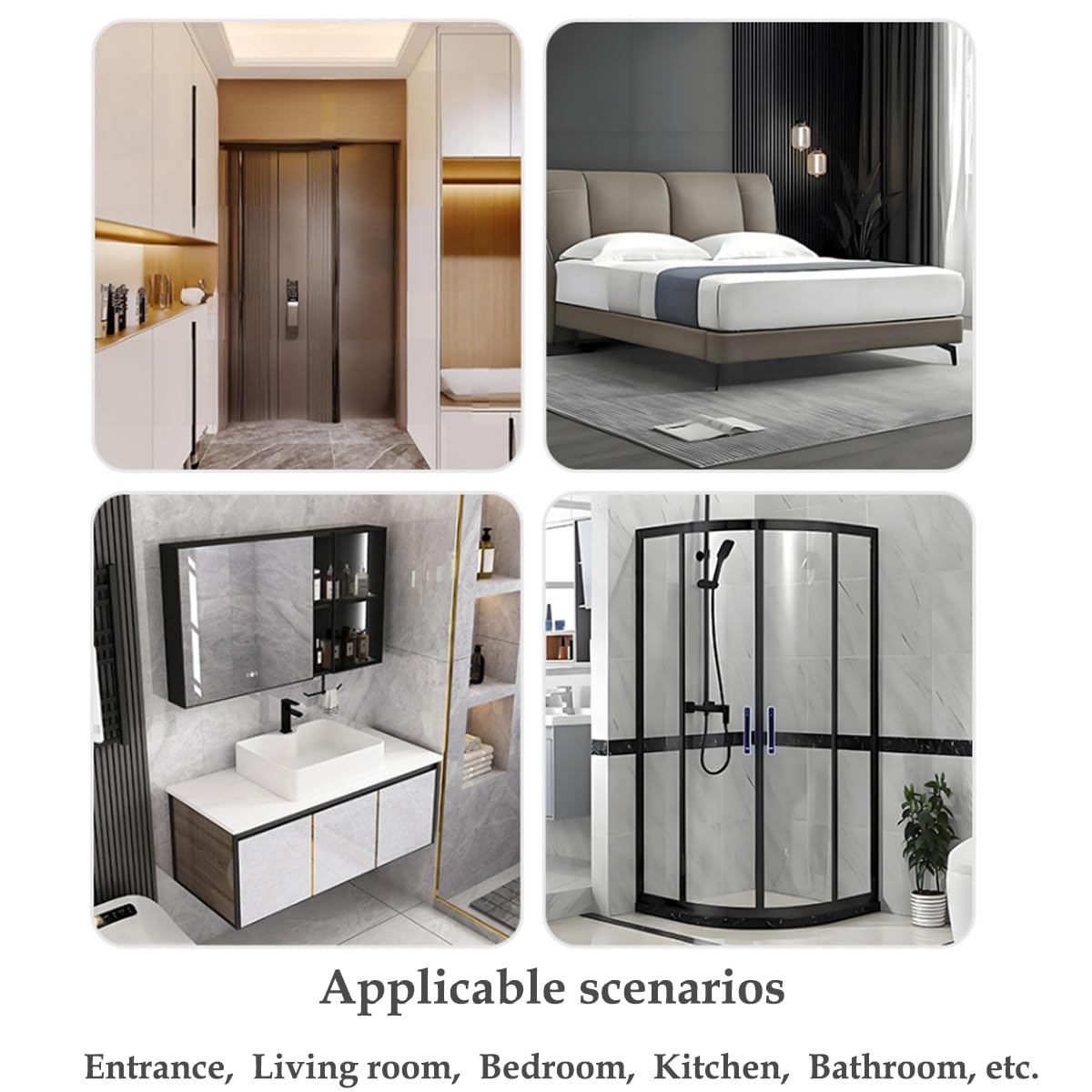 Alfombras Bañera, Alfombra Baño Antideslizante, Alfombrilla Baño Súper Absorbente, Ultra Suave y Cómoda, para Bañera, Ducha, Cuarto de Baño y Cocina(C,120x120cm)
