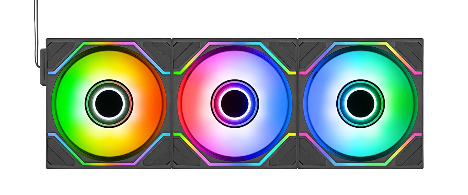 Thermaltake SWAFAN Infinity EX12 ARGB Sync 3Pack | Fan | PWM 500~2000 RPM | ARGB MB Sync | Black