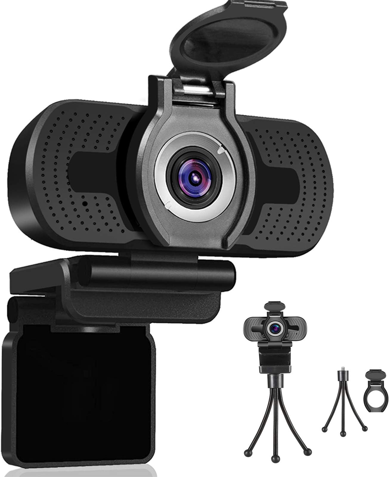 1080P HD Webcam with Cover&Tripod