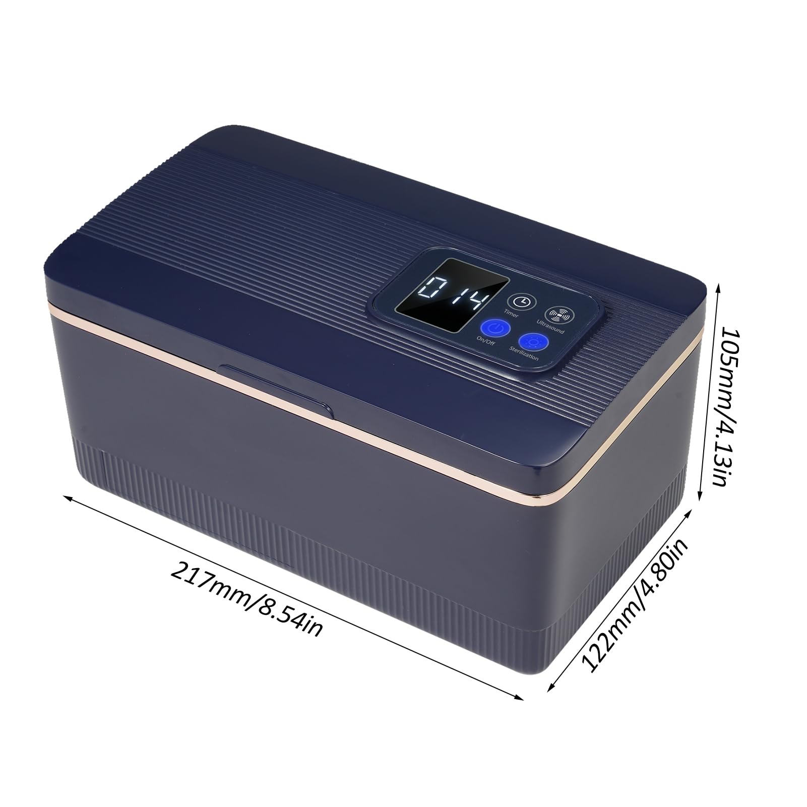 BLAIS Limpiador ultrasónico de joyas Limpiador ultrasónico doméstico UV de 600 ml Máquina limpiadora por ultrasonido portátil de 43 KHz con 2 modos para limpiar joyas, anteojos, relojes, anillos, mone