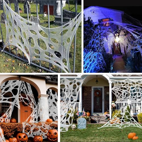 17' x 7' wymulot Uncut Giant DIY Stretchy Spider Web Halloween Decoration w/10 Ground Nails 6.49 + Free Shippi + 50% Off Code G6S2B4X2 - image 6