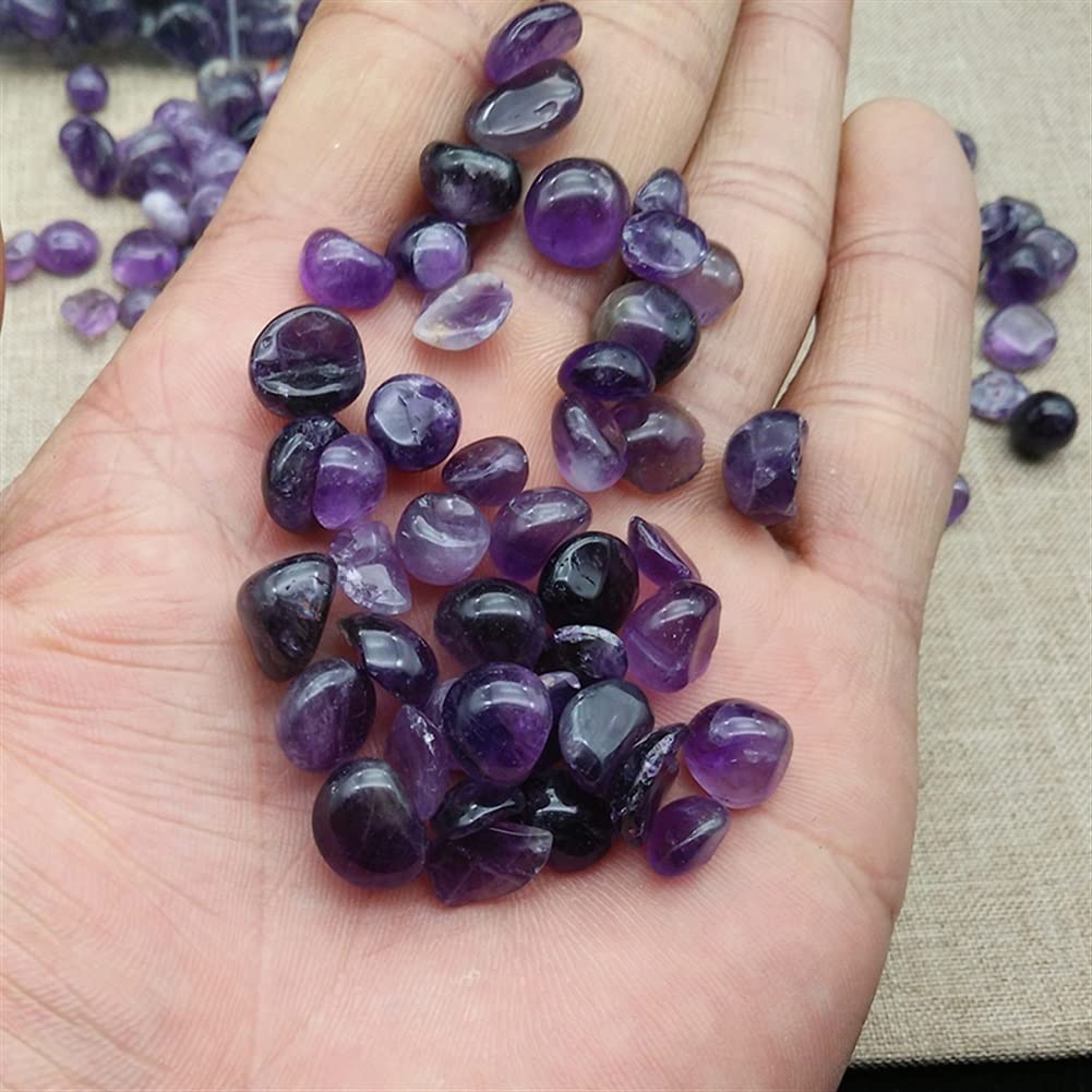 Crystal 100g Piedra de Amatista Natural Amethystine Grava Cristal de Roca Cuarzo Piedra Pulida Muestra Tanque de Peces Decoración de jardín Se Puede Usar for decoración de la habitación