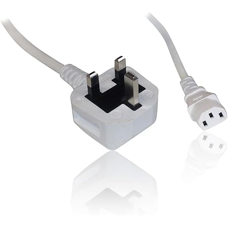 3 Pin Mains Power Lead 3 Prong Plug Cord Kettle Cable Compatible with ...