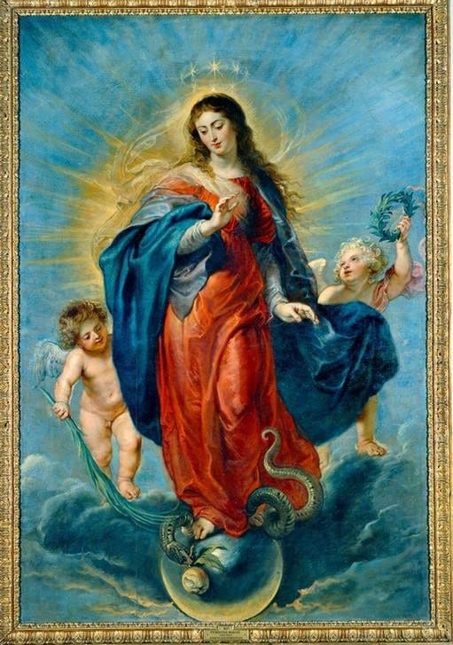 Tableau Immaculée Conception Rubens impression art mural décoration 60x90