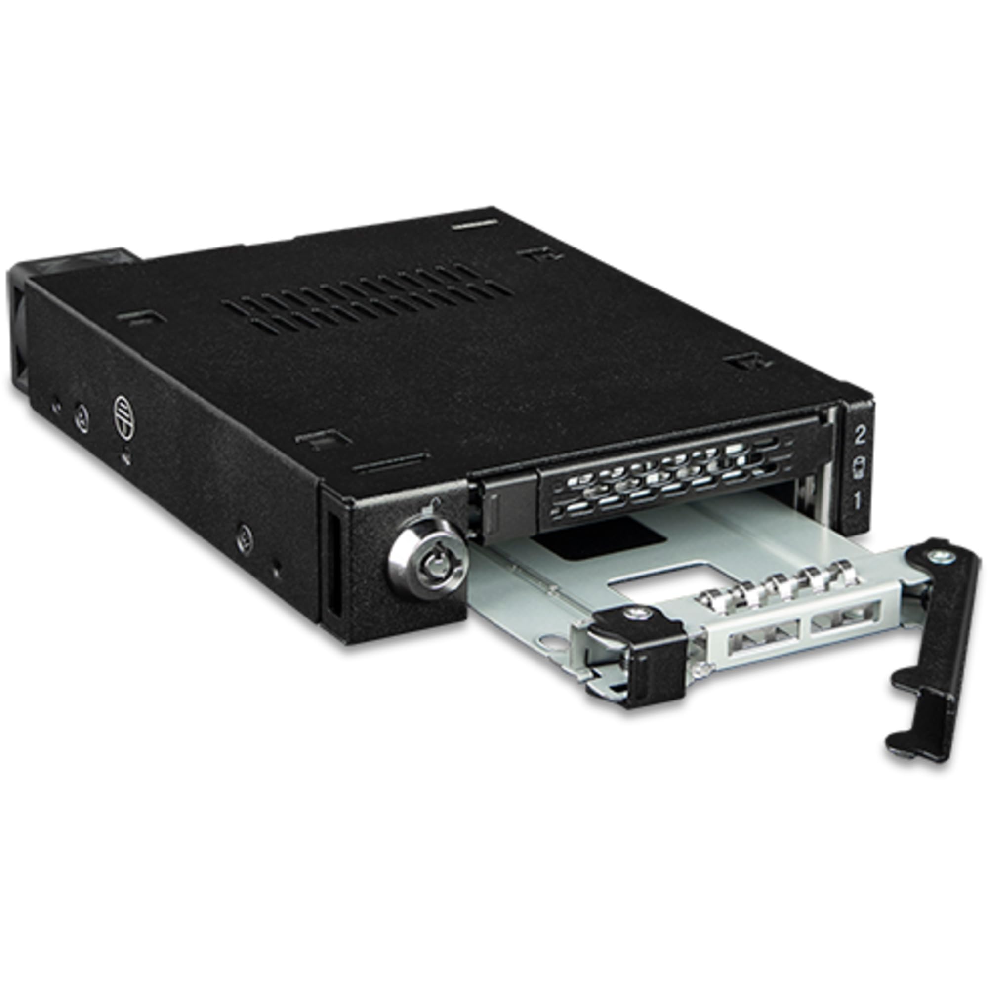 ICY DOCK ToughArmor MB092VK-B Rack móvil, Caja de Rack Robusta de Metal para 2 x SlimSAS SFF-8654 4i para bahía de 3.5"