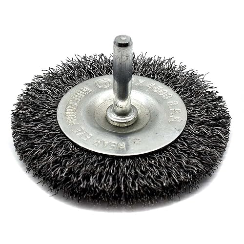 MaxLLTo Repuesto 4500 RPM Cepillo de rueda de alambre de 4 pulgadas, vástago de 1/4 pulgadas para almohadillas superiores y para abrasivos S1864