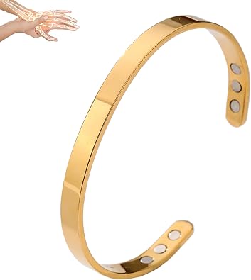 Vayro Bracelet Menopause, Original Mgntc Wellness Bracelet for Women and Men Adjustable Relief Pain Relieve Stress Cuff Bangle Stainless Steel Open Lightweight and Water-Resistant Bracelets