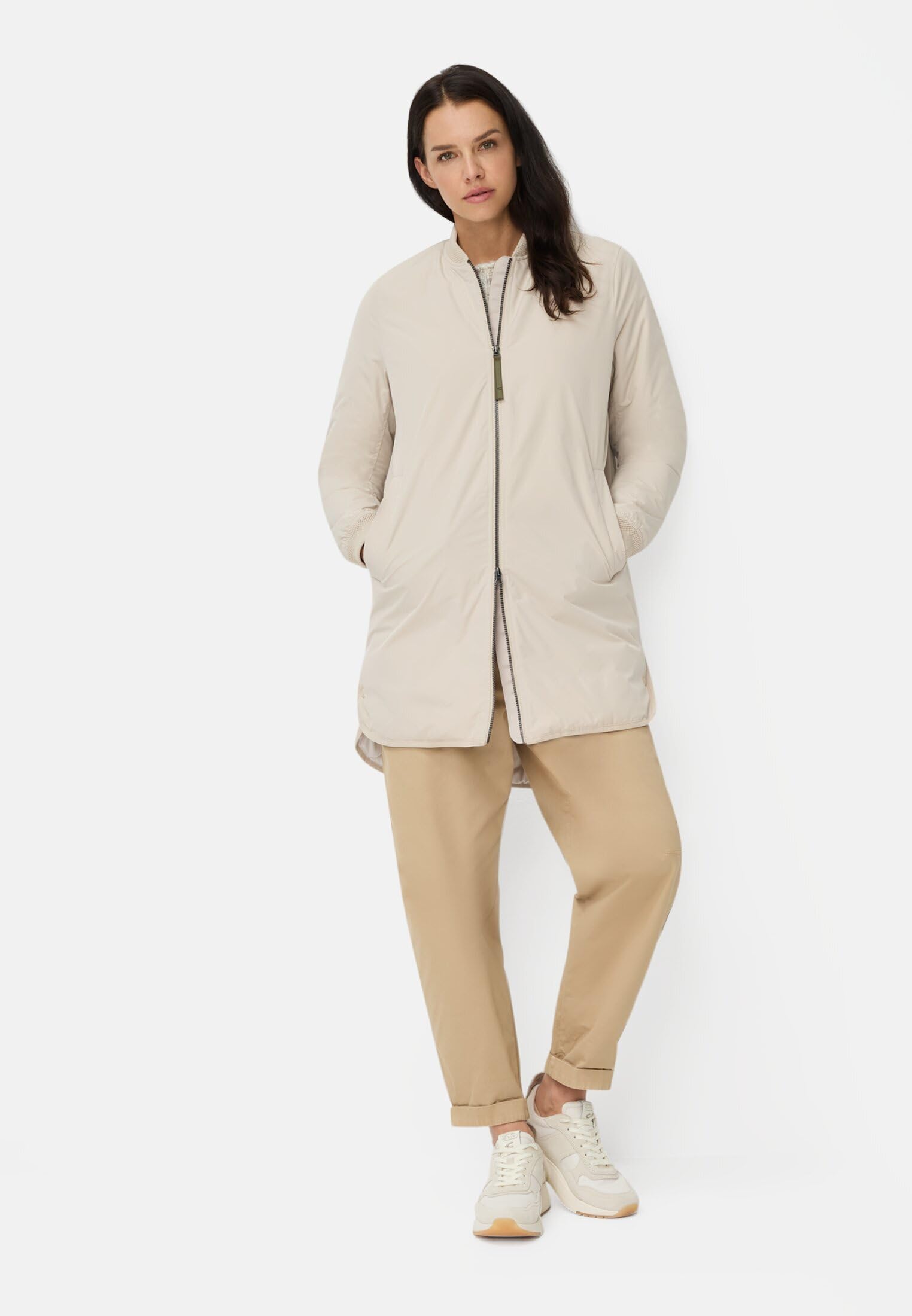 camel active Damen Wasserabweisender Mantel aus reinem Polyester