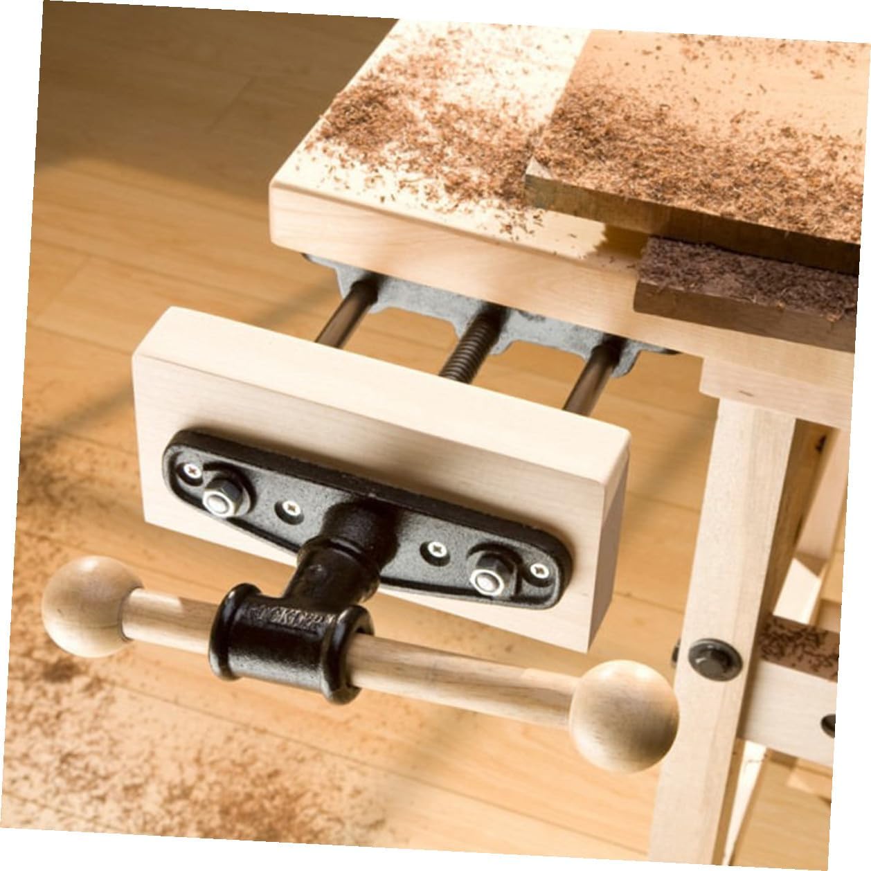 Uonlytech Woodworking Table Plier and Connecting Rod 7-inch Lightweight Woodworking Clamp with Guide Rod for DIY and Household Bench Use