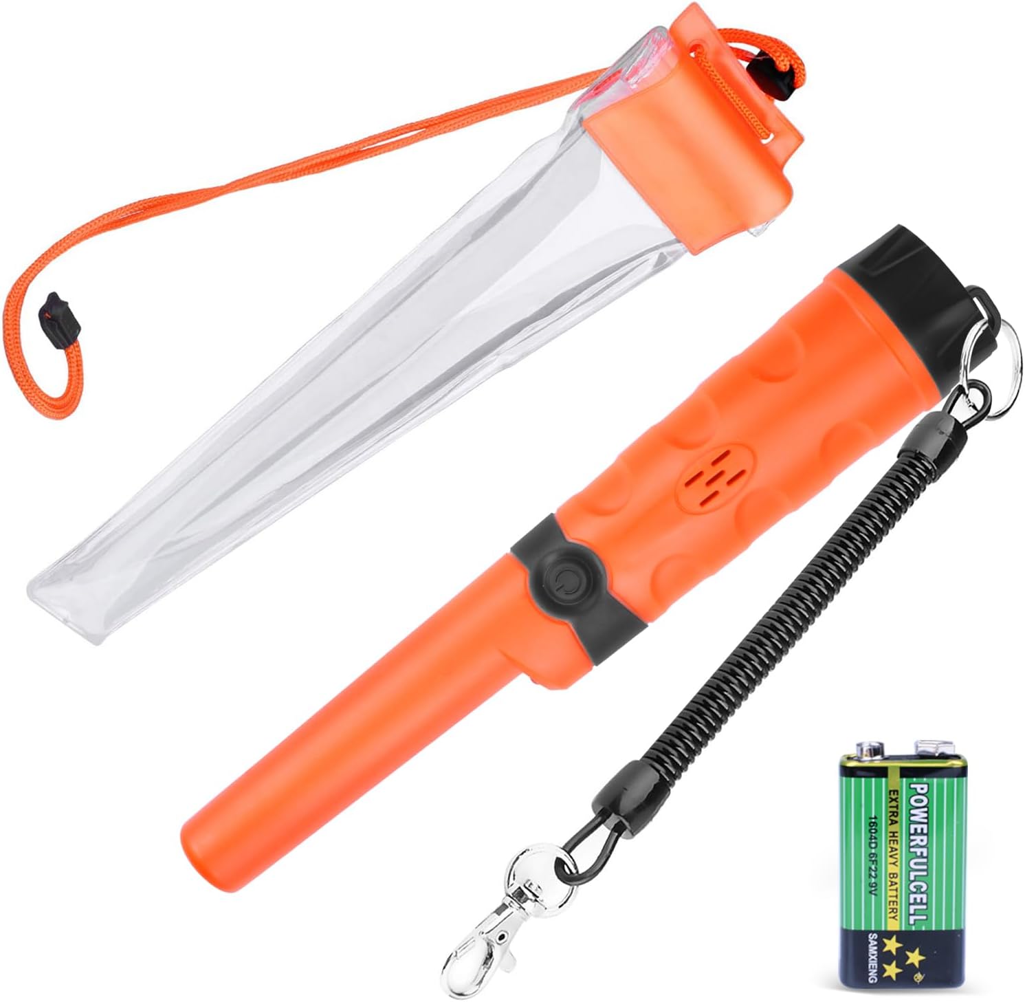Kuman Pin pointer Water Resistant Metal Detectors with Holster Treasure Hunting Unearthing Tool Accessories Buzzer Vibration Automatic Tuning KW30 (Water Resistant Metal Detectors)