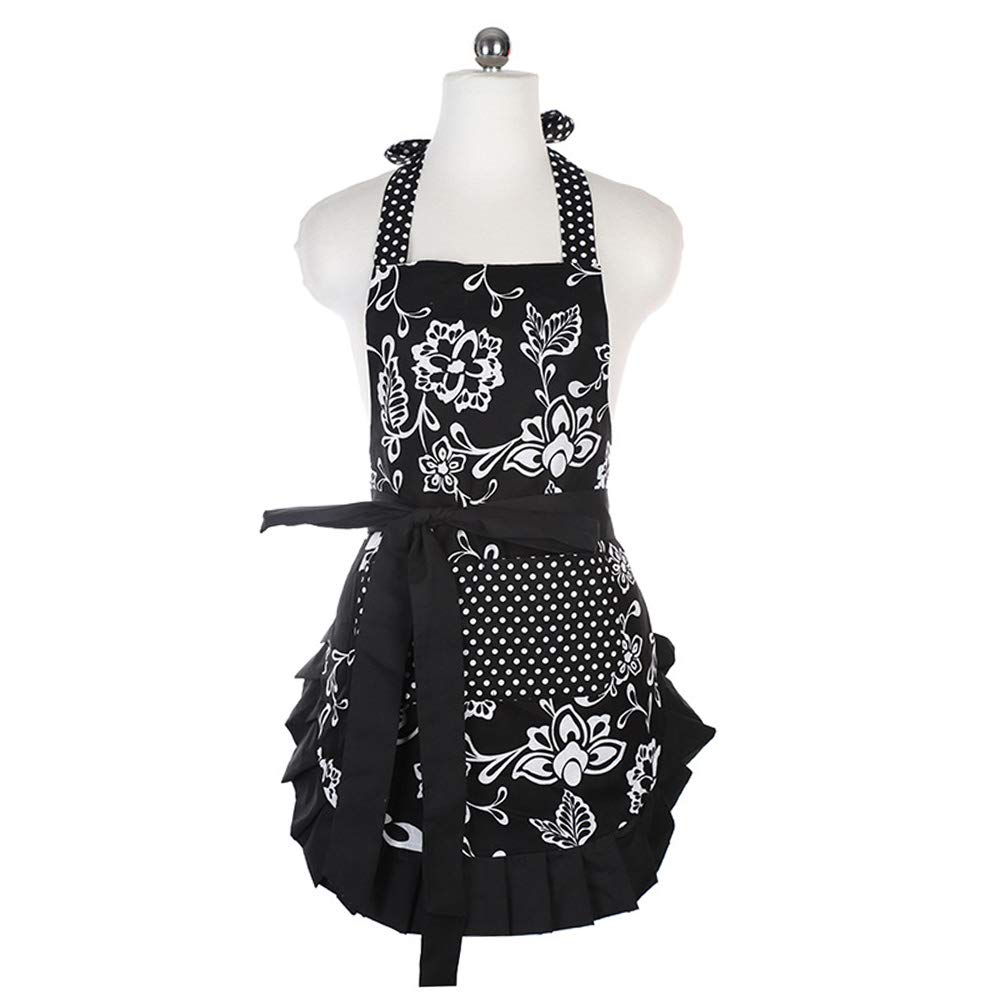 HANERDUN Ladies Apron with Pocket Kitchen Apron For Women Cooking Apron