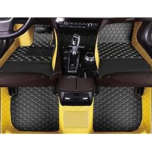 All-Weather Custom Car Floor Mat - Waterproof, Dirt-Proof and Easy to Clean Black and Yellow