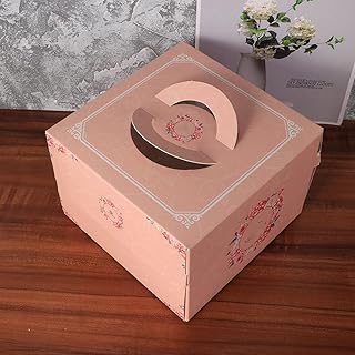 WBMKH pudełka na prezenty, przenośne różowe ciasto urodzinowe duże pudełko na prezent, pudełka na tort weselny i pudełka do pakowania, papierowe pudełko do pakowania piekarni na imprezę
