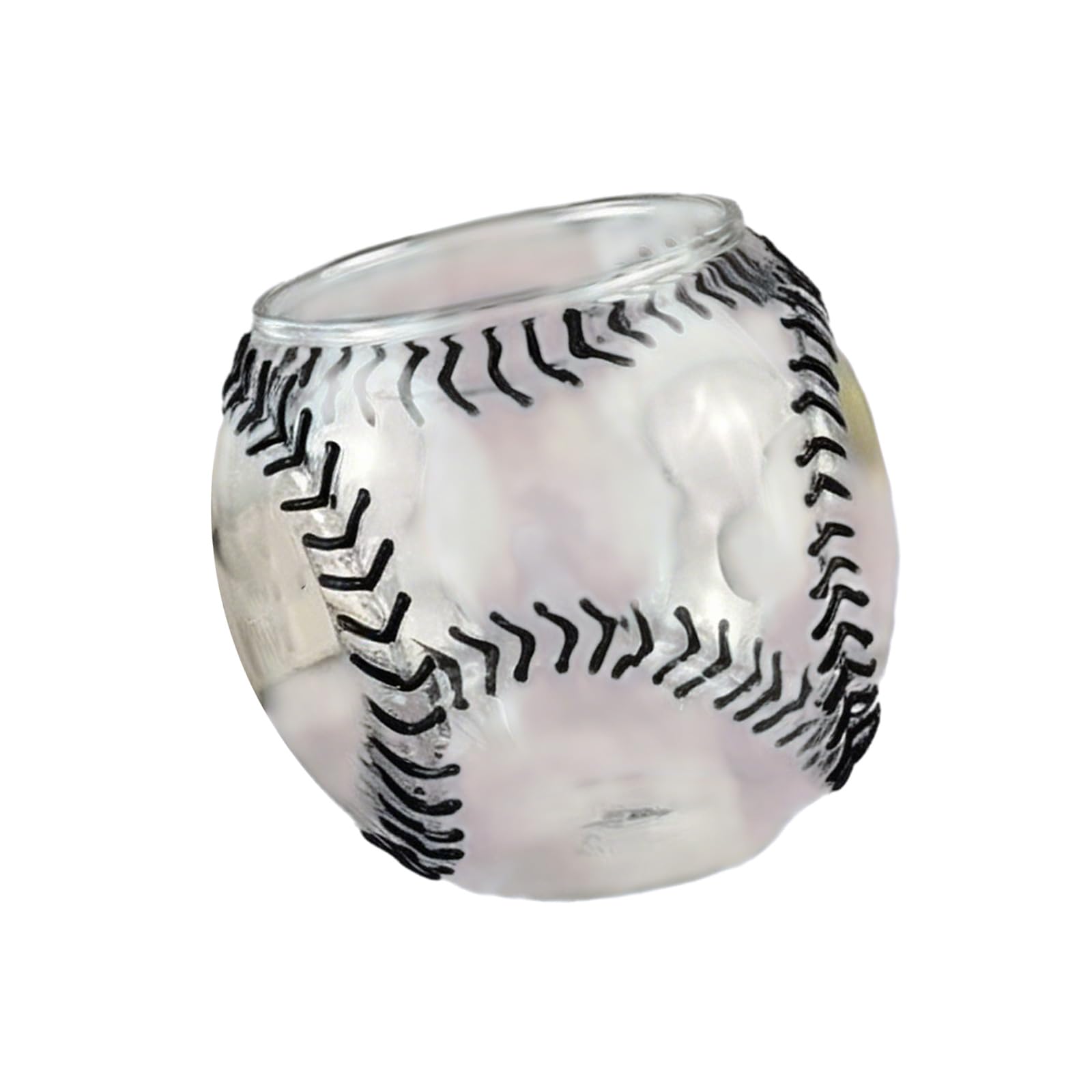 JSGHGDF Sturdy Clear Glass Whiskeys Decanter in Fun Baseball Shape Premium Baseball Liquor Vessel for Collectors Unique Whiskeys Bottle
