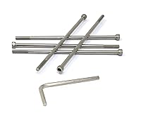 Vista 268 de iexcell 25 piezas M4 x 60/65/70/75/3.150 in paso de rosca 0.028 in acero inoxidable 304 cabeza hexagonal Tornillos Tornillos surtido Kit