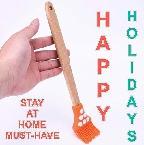 Miniatura 7 de Juego de cocina de Acción de Gracias, cepillo de silicona para repostería, espátula de silicona, raspador para hornear, crema y mantequilla,