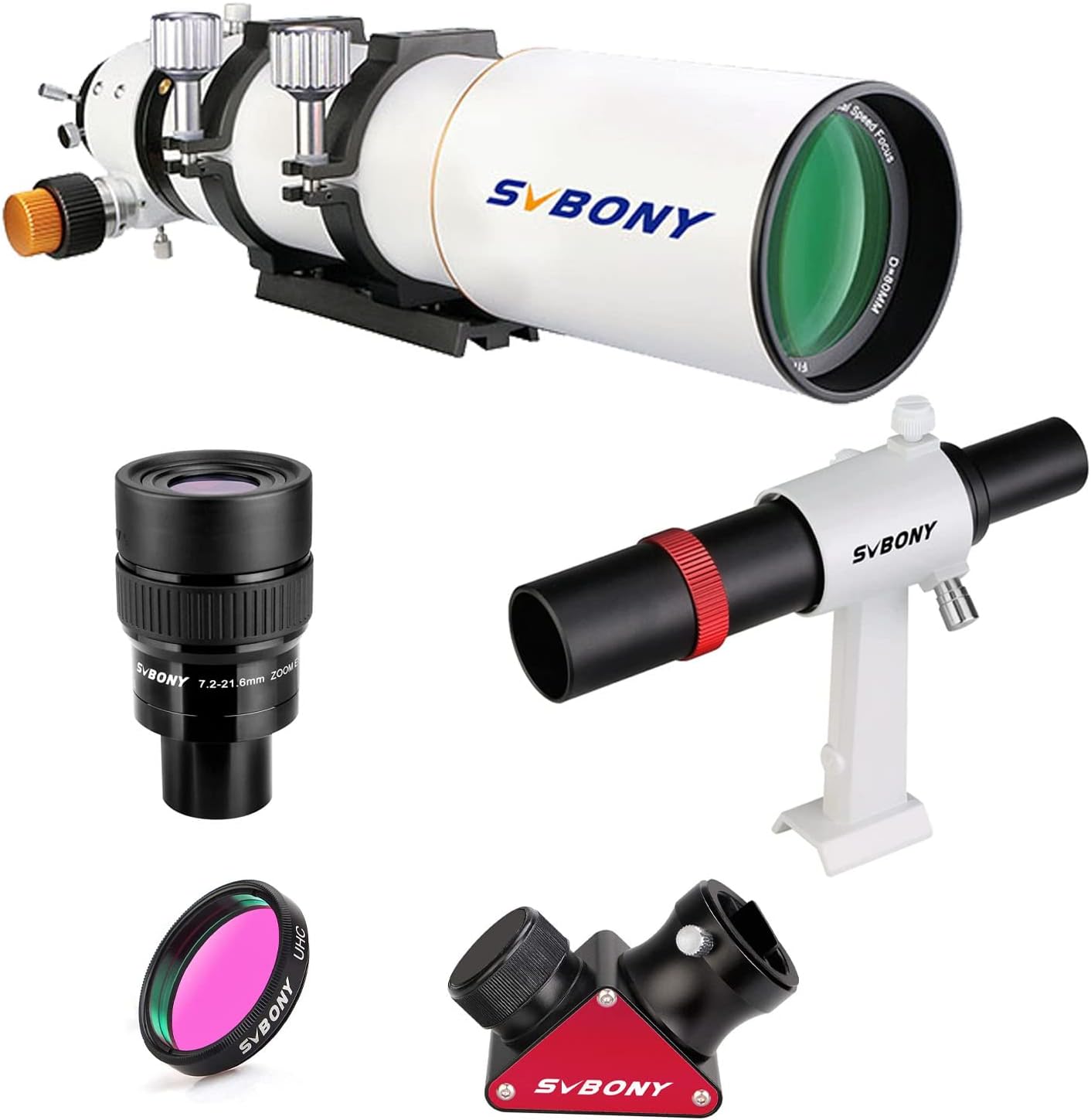 SVBONY 1.25" Diagonal Mirror & 2" Extension Tube Bundle For Telescopes