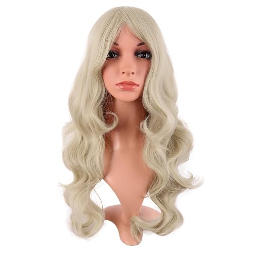 MapofBeauty 24 Inch/60 cm Charming Synthetic Long Wavy Side Bangs