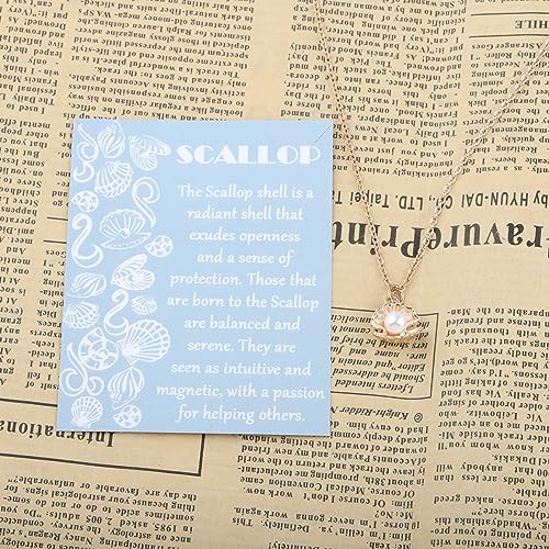 BAUNA Scallop Shell Necklace Ocean Shell Necklace Tiny Pearl Jewelry for Her4