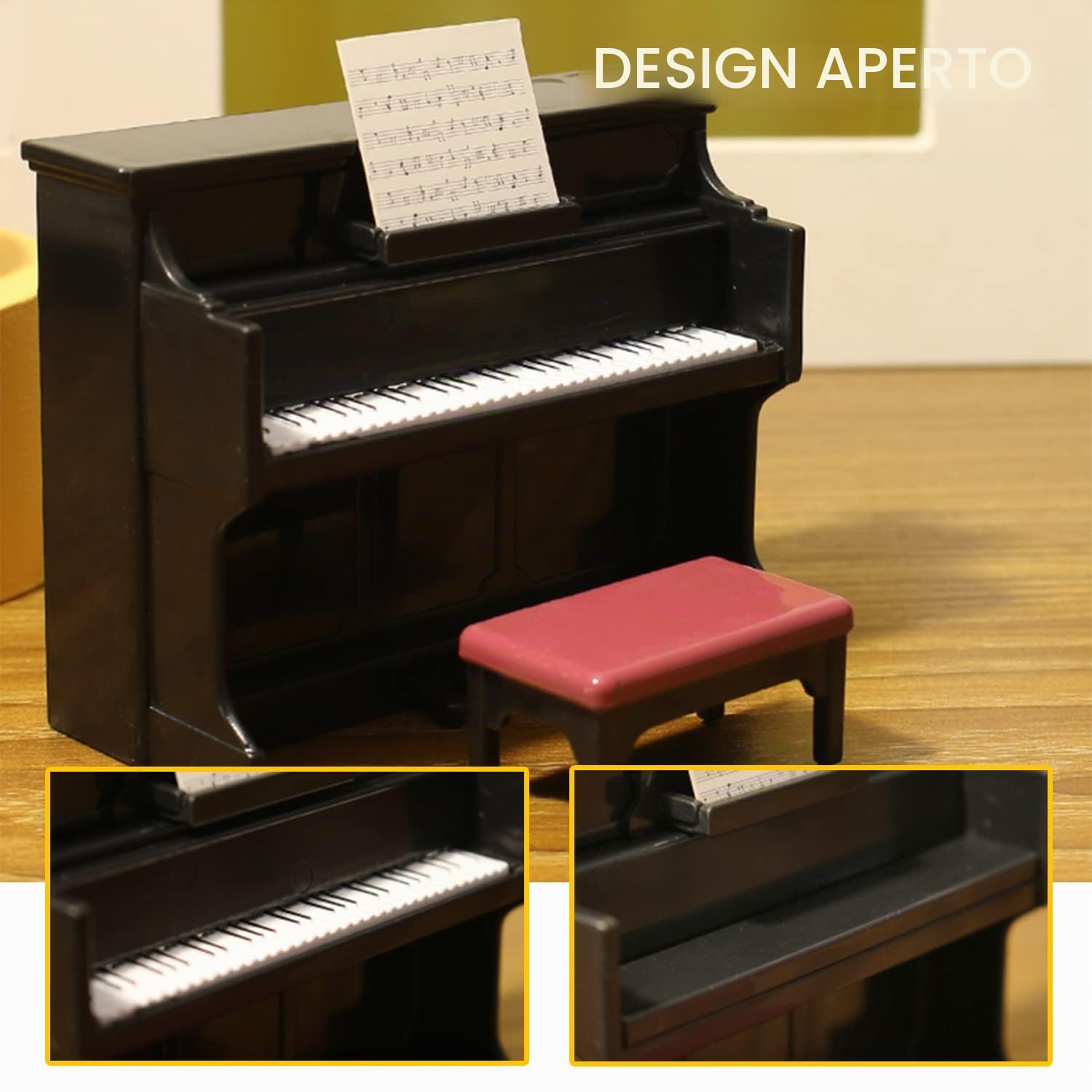 13 modelli di strumenti musicali in miniatura, mini set carini e interessanti, strumento in plastica come chitarre, pianoforte, batteria, ecc.