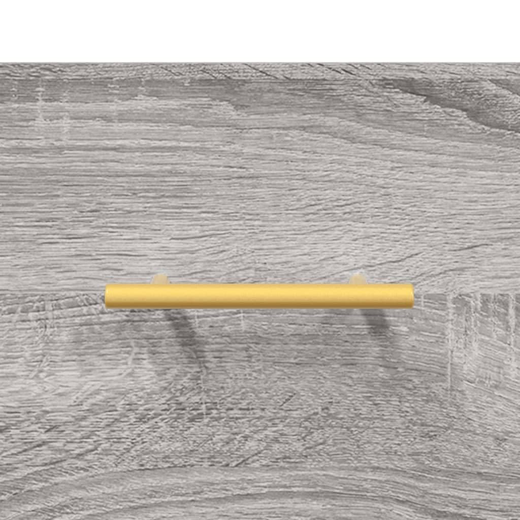 vidaXL Witrynka szary dąb sonoma 69,5x34x180cm materiał drewnopochodny, kredens, komoda z szufladami, szafka do przedpokoju, szafka, komody do salonu