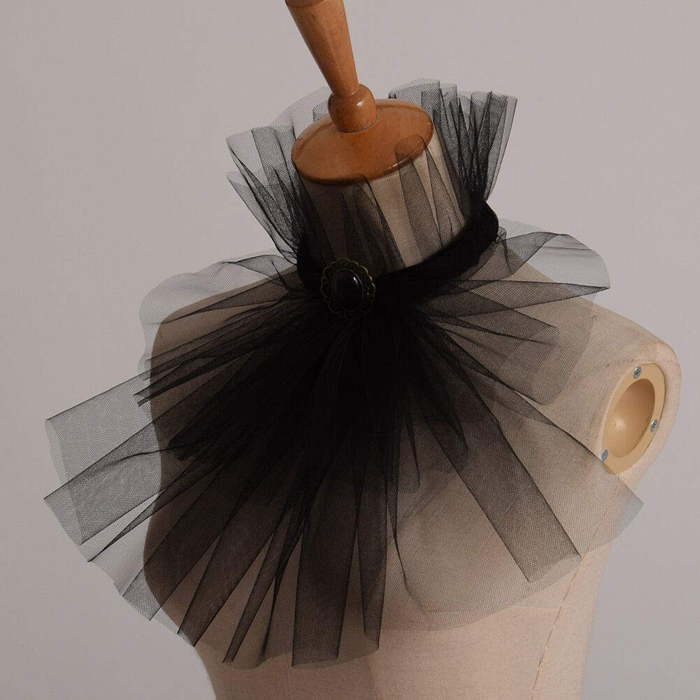 GRACEART Ruffled Detachable Collar Elizabethan Victorian Neck Ruff, Style#6 - Image 5