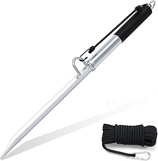 Sand Spike Anchor Kit Heavy Duty Galvanized Steel Pole with Stainless Steel Hook 50ft