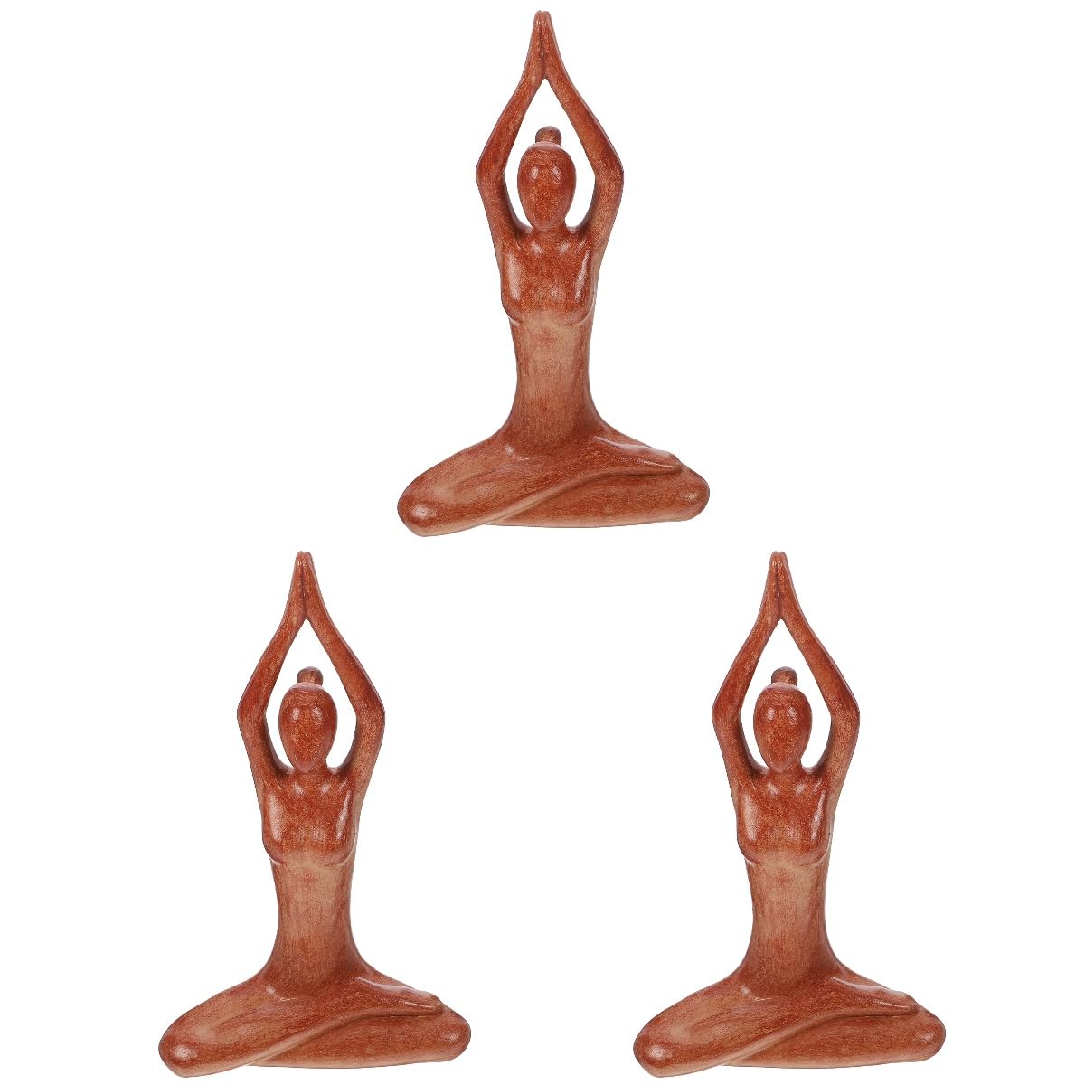 Statue de yoga abstraite Ciieeo en résine noire et blanche pour salon chic