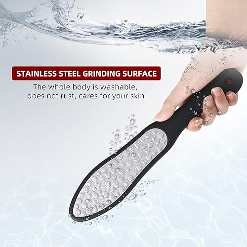 Miniatura 5 de Lima de pie 3 en 1, con lima de pie de acero inoxidable de minifile, raspador de pies y removedor de callos para pies que dejan talones suaves y