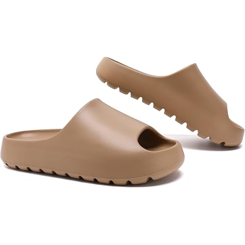 Cloud Slides for Women,Unisex EVA Soft Recovery Slides,Thick Sole Open Toe Mens Pillow Slides Shower Shoes Outdoor&Indoor House Slippers