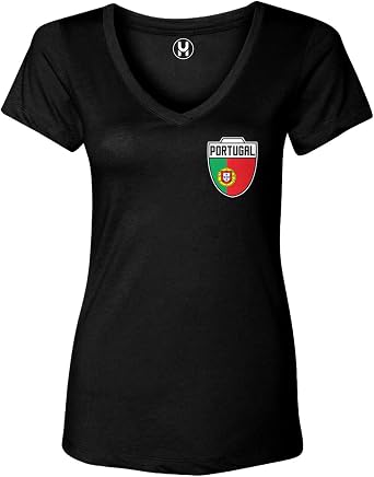 Portugal Futbol Jersey - Portugese National Soccer Ladies V-Neck T-Shirt