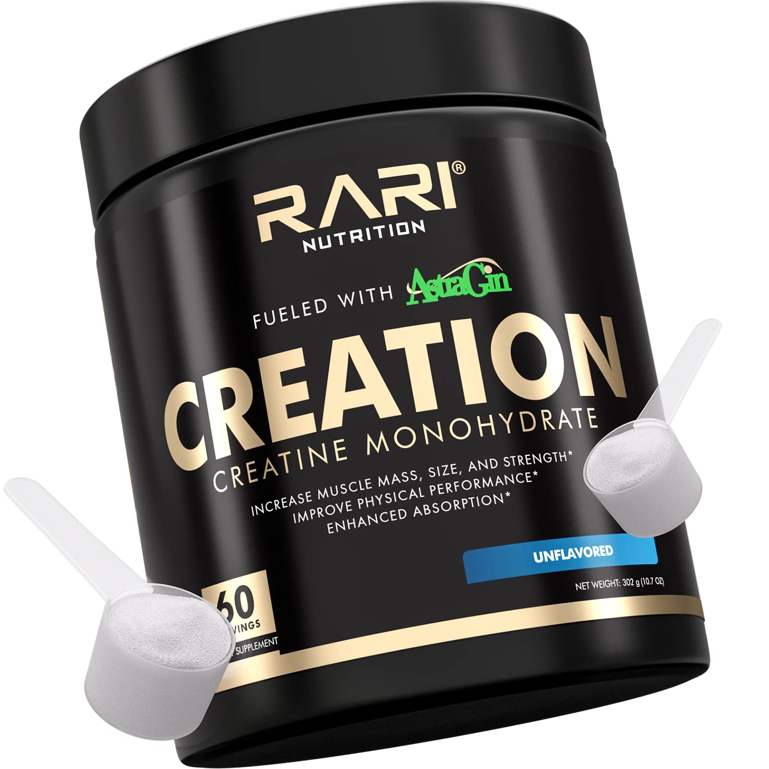 RARI Nutrition - Creatine Monohydrate Powder for Men and Women - Unflavored, Superior Absorption - 5g Pure Micronized Crea...