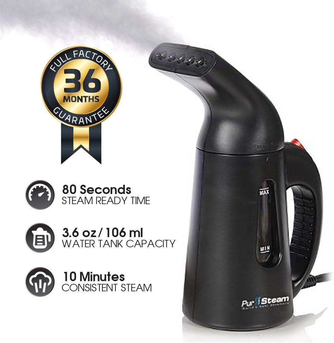 PurSteam® Elite Vaporizador para ropa y tela (850 W), tamaño compacto