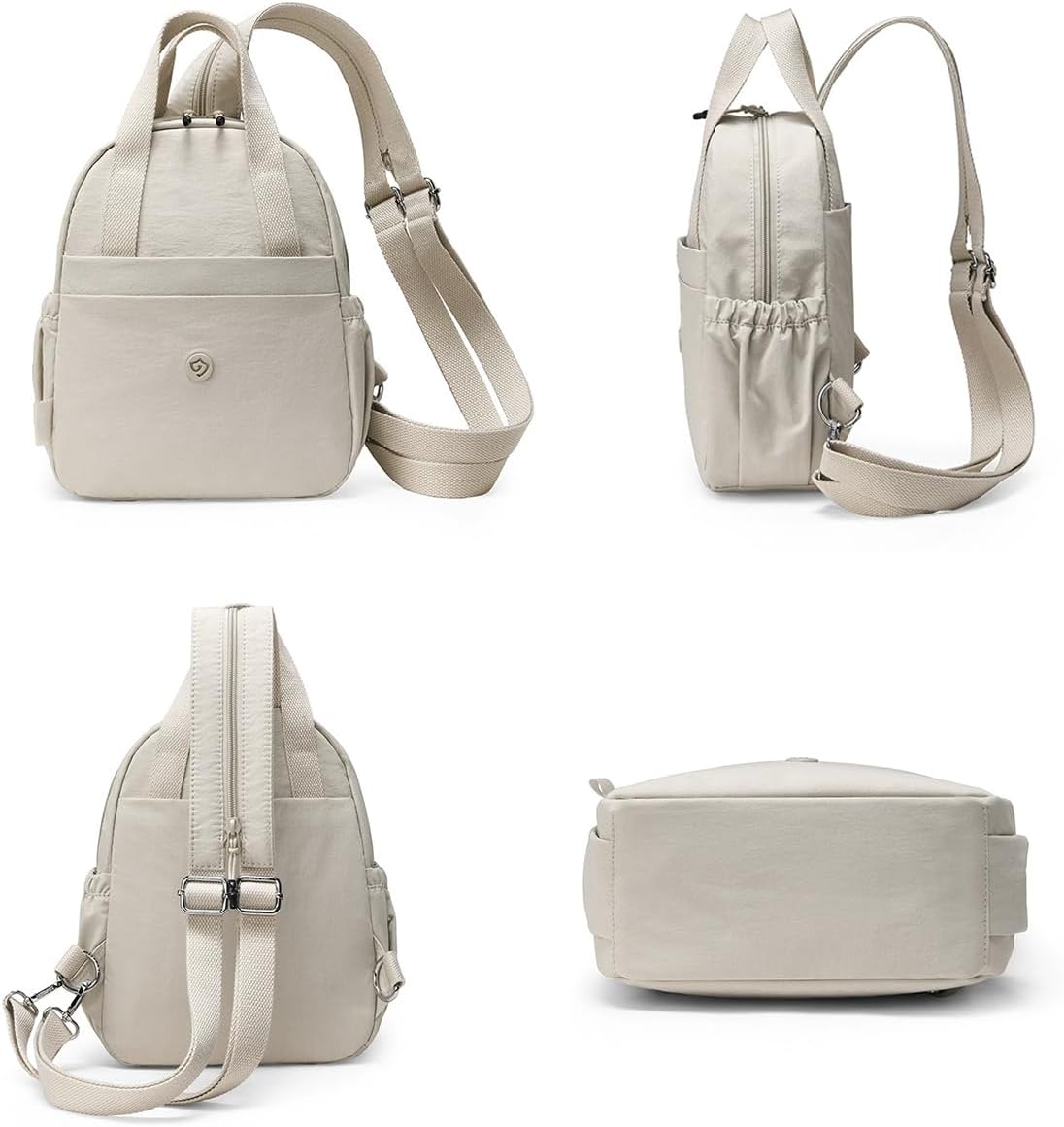 Mini Nylon Women 11 Inch Backpacks Simple Lightweight Durable Adjustable Shoulder Straps Travel Bag - Image 4