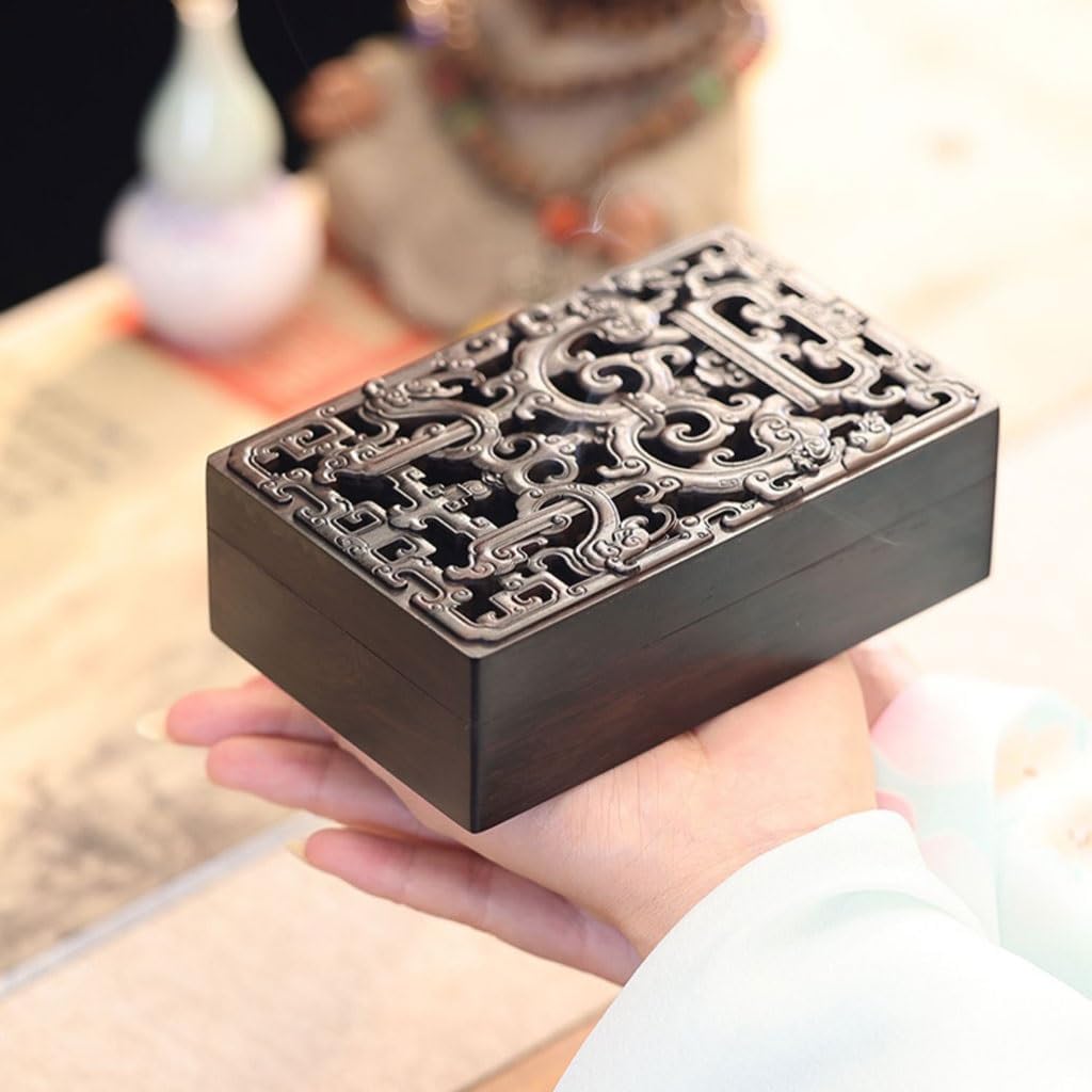 Incense Holder Aromatherapy Stove Household Wooden Incense Box Indoor Incense Burner Incense Incense Festival Gift Incense Cone Holder
